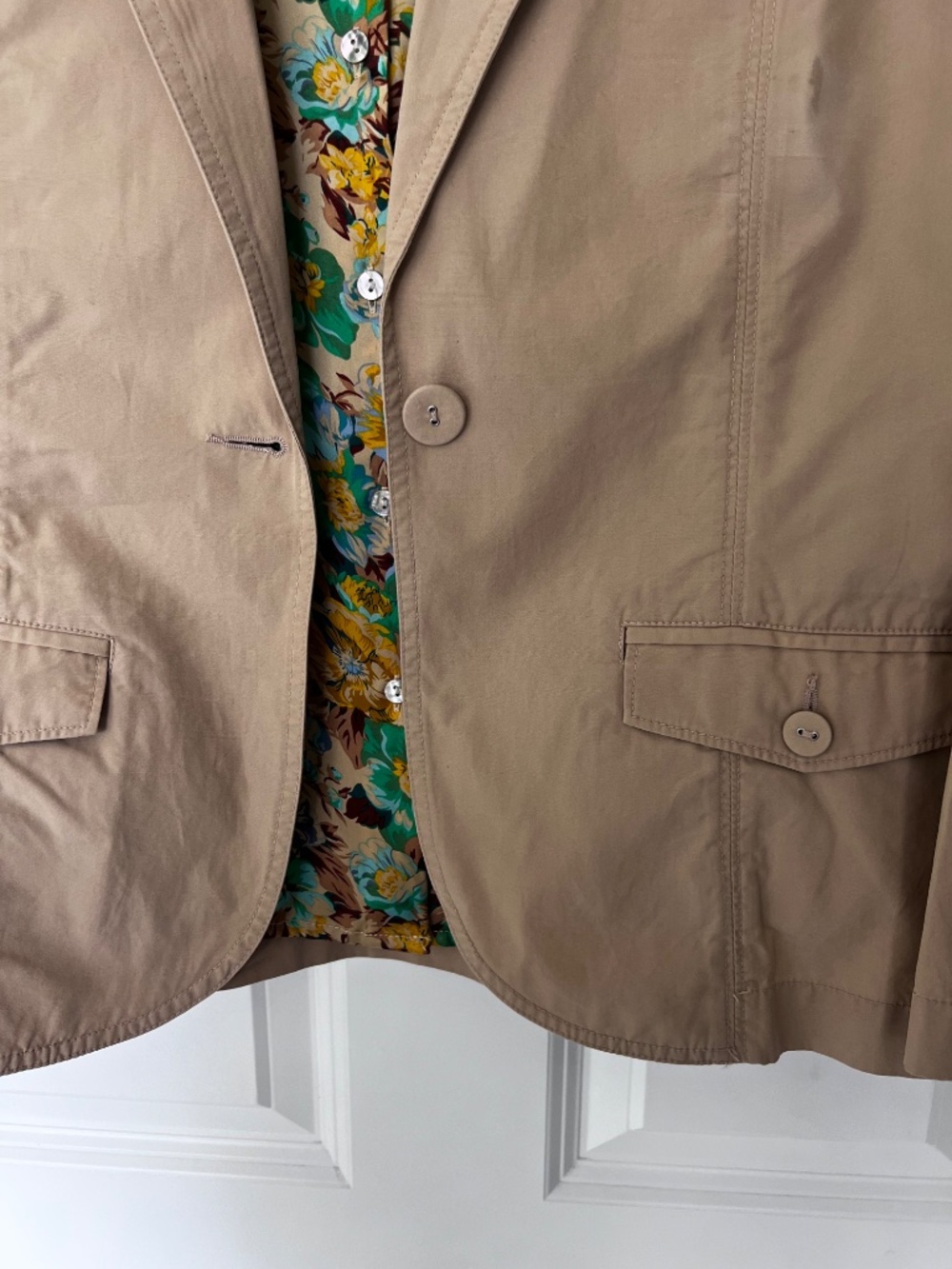 Tommy Bahama Cotton Blend Blazer Jacket – Size Medium – Classic Neutral - Picture 3 of 7